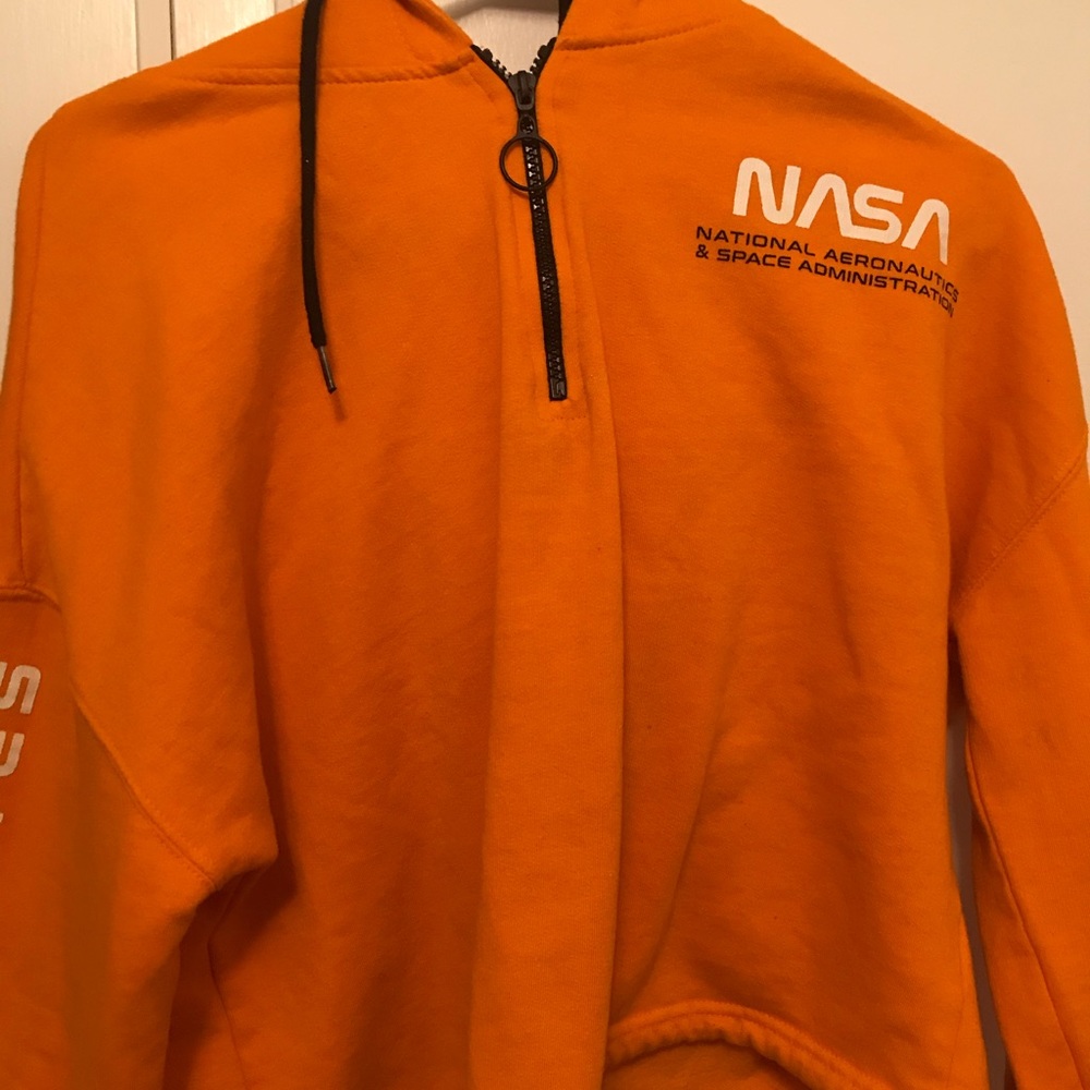Orange nasa crop top